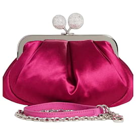 Weekend Max Mara Emmy Bolso Pochette Small Box en Raso Fucsia