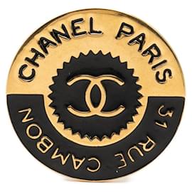 Spilla Chanel Cambon Nera e Oro