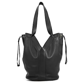 Sac cabas en cuir noir Yves Saint Laurent