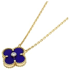 Van Cleef & Arpels Vintage Alhambra Lapis Lazuli and Diamond Necklace
