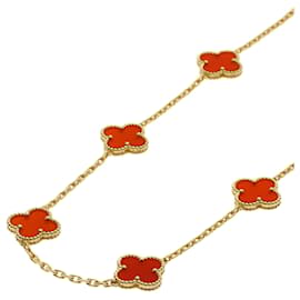 Van Cleef & Arpels Vintage Alhambra Carnelian Necklace