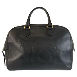 Sac Boston en cuir Gucci Noir