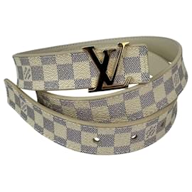 Gürtel Louis Vuitton LV Initiales 25mm Reversibel Damier Azur 80/32