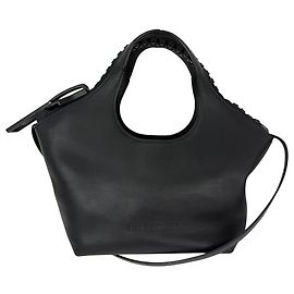 Borsa a tracolla Balenciaga Megazip in pelle di vitello nera