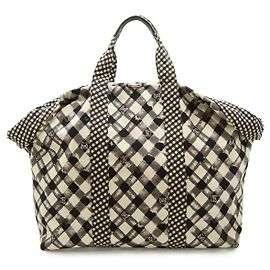 Borsa Tote in tela con motivo vichy Chanel