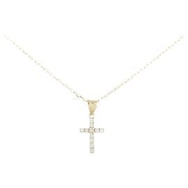 Autre Marque Collana Croce Diamante Au750