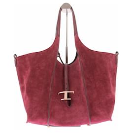 Borsa a mano Tod's in scamosciato rosso