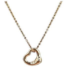 Tiffany & Co Collana Elsa Peretti Open Heart in oro e diamanti di Tiffany