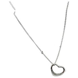 Tiffany & Co Open Heart Halskette mit Silberanhänger