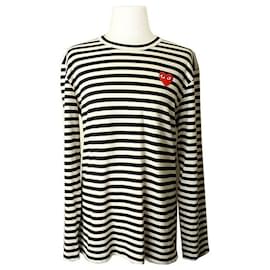 Schwarz-weiß gestreiftes Oberteil - Comme Des Garcons