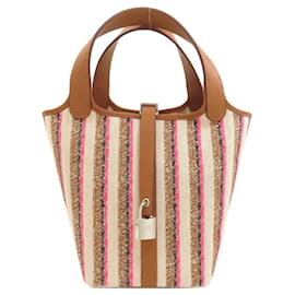 Borsa Hermes Picotin Lock PM in Ecru e Fauve - Hermès