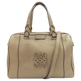 Borsa 2-Way Loewe Fusta Anagram in pelle di vitello Gold