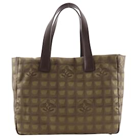 Tote Bag in tela di nylon kaki Chanel