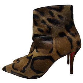 Christian Louboutin Miss Z Booty 80 Stivaletti Leopardati
