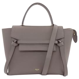 Bolsa 2-Way Celine Belt Bag em couro de bezerro cinza - Céline