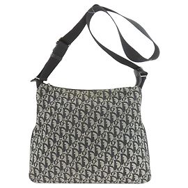 Borsa a tracolla in tela con motivo Trotter Christian Dior