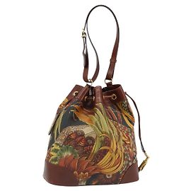Borsa a tracolla Salvatore Ferragamo in PVC e pelle marrone con dettagli dorati Autentica bs35519A