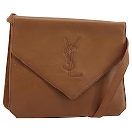 Borsa a Spalla SAINT LAURENT in Pelle Marrone Oro Auth bs35517