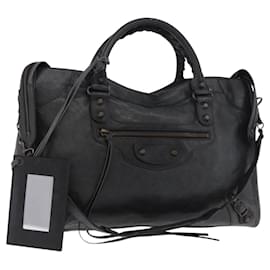 BALENCIAGA Borsa The City in pelle 2way Black 115748 Auth 185364SAM
