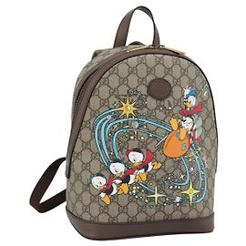 GUCCI GUCCI x Disney GG Supreme Zaino PVC Beige 552884 Auth 185480M