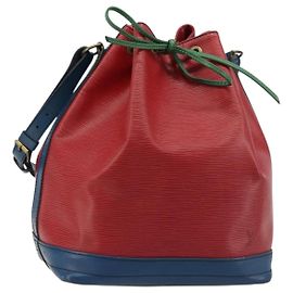 Borsa a tracolla LOUIS VUITTON Epi Noe Tricolore Rosso Blu M44084 LV Auth ka4716