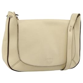 Borsa a tracolla LOEWE in pelle Avorio Argento Auth bs35516