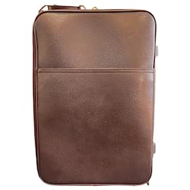 Valigia da viaggio in pelle marrone Louis Vuitton