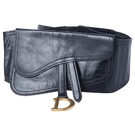 Dior Saddle Korsettgürtel Tasche Schwarz