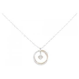 Autre Marque Colar de ouro branco Au750 e ouro rosa Au750 com diamantes