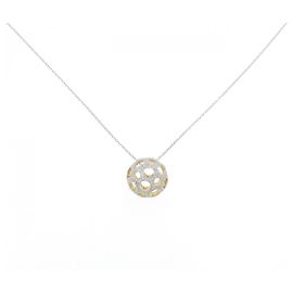 Autre Marque Au750 White Gold Au750 Yellow Gold Diamond Necklace