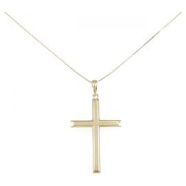 Autre Marque Collana Croce Au750