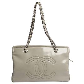 Chanel Grauer Totebag aus Lackleder 2010