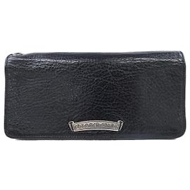 Carteira de couro Chrome Hearts LNG SNGL FOLD TIPS