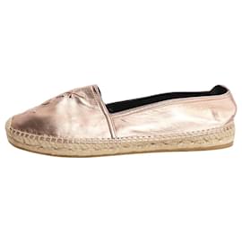 Saint Laurent Ballerine espadrilles metallizzate rosa - taglia EU 40 (UK 7)