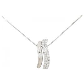 Autre Marque Collar de platino 950 y diamantes Ginza Tanaka