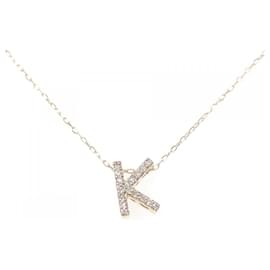 Autre Marque Collana iniziale K in Au750 e diamante