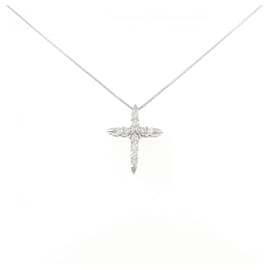 Autre Marque Collana con Croce di Diamanti Pt850