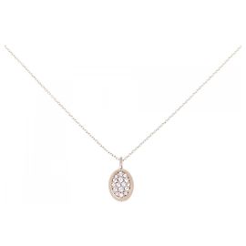 Autre Marque Collana in oro rosa K14 e zircone cubico