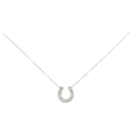 Autre Marque Collana Horseshoe in Diamanti Au750