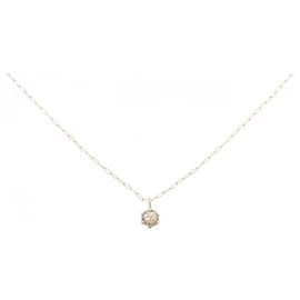 Autre Marque Collana in oro giallo K10 e diamanti