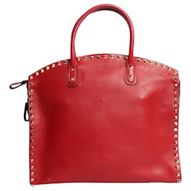 Borsa a mano Red rockstud in pelle - Valentino