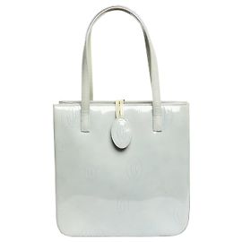 Cartier Mini borsa tote in vernice azzurro chiaro