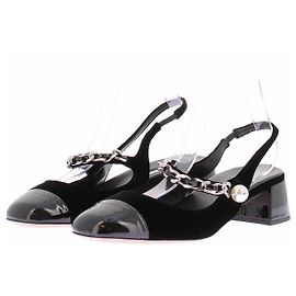 Miu Miu Slingback de terciopelo negro