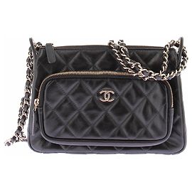 Chanel Borsa "Camera Bag" in pelle trapuntata nera