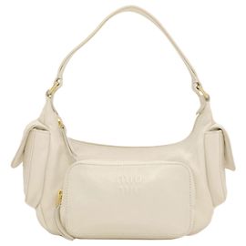 Borsa a tracolla Miu Miu in pelle di vitello bianca