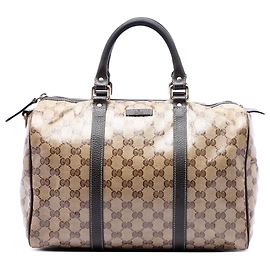 Borsa Boston Gucci Beige Medium GG Crystal Joy