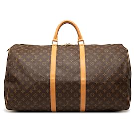 Louis Vuitton Marrone Monogram Keepall 60