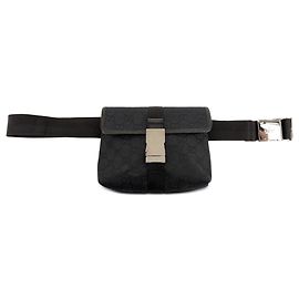 Riñonera de lona GG negra Gucci