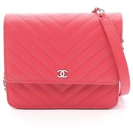 Borsa a tracolla con catena portafoglio Chanel Chevron V-Stitch