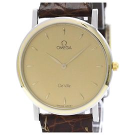 Relógio OMEGA De Ville Prestige Quartz Gold Plated Masculino 7400.11